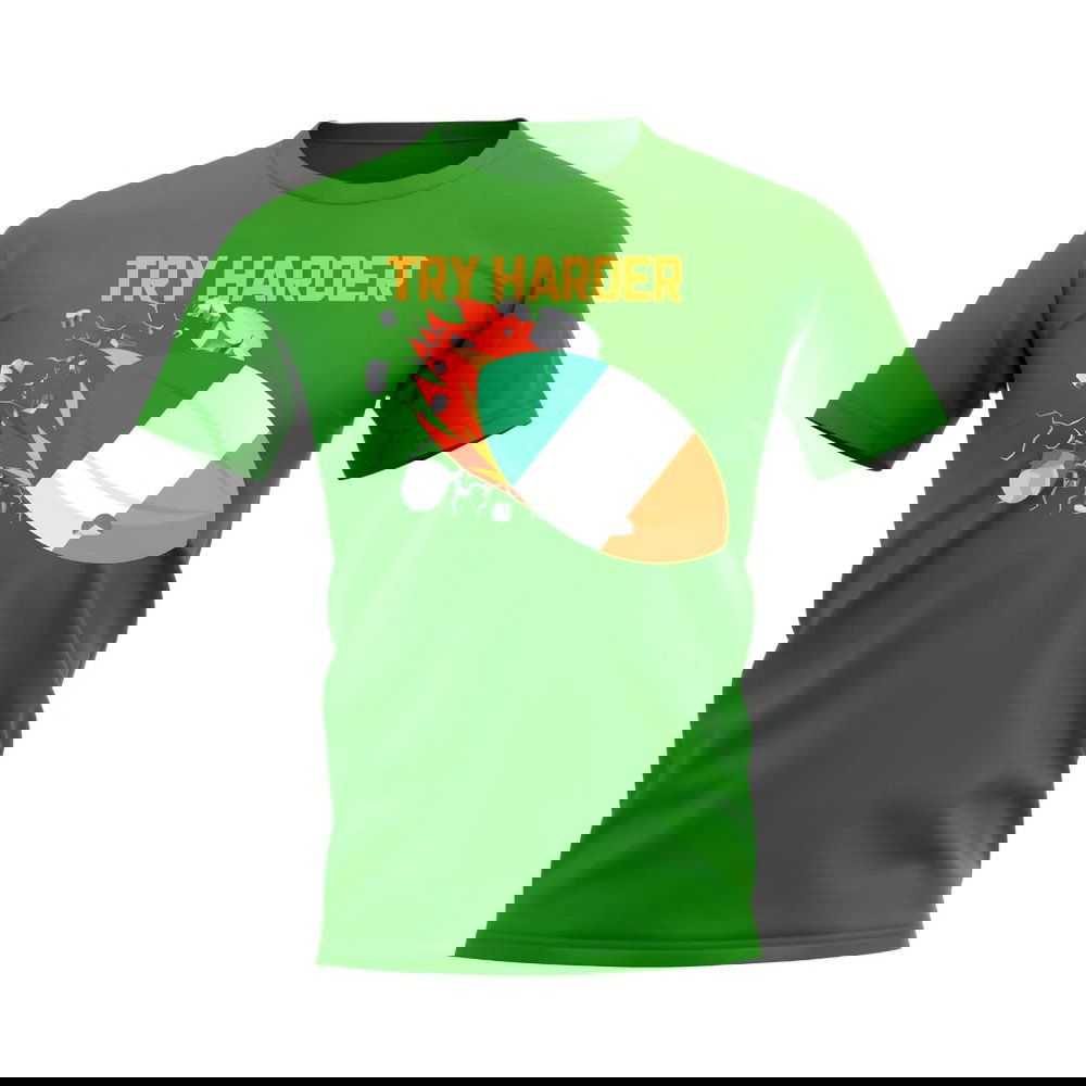 Ireland Try Harder Rugby T-Shirt (Green)