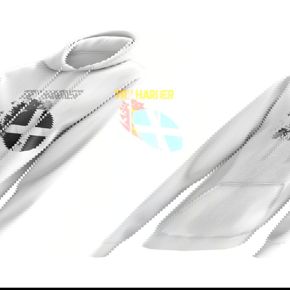 Scotland Try Harder Rugby Hoody (White)
