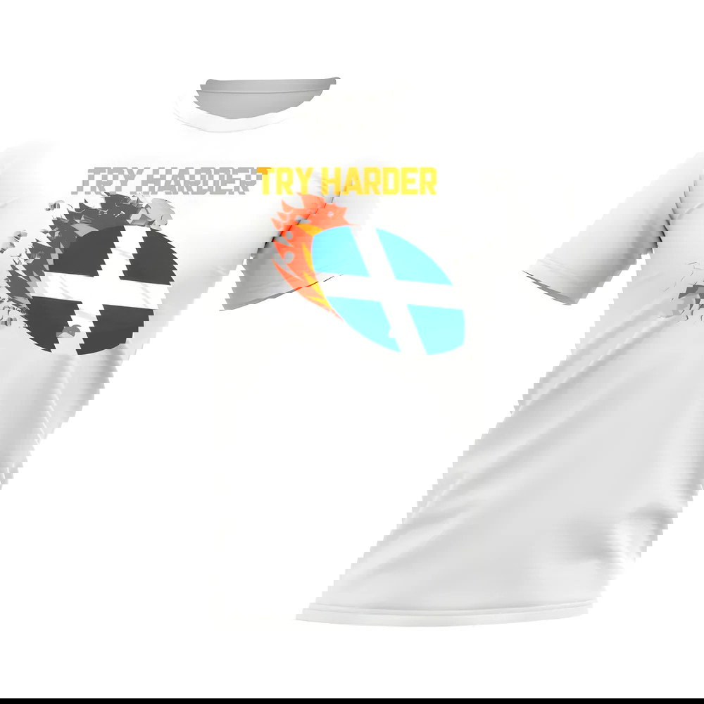 Scotland Try Harder Rugby T-Shirt (White)