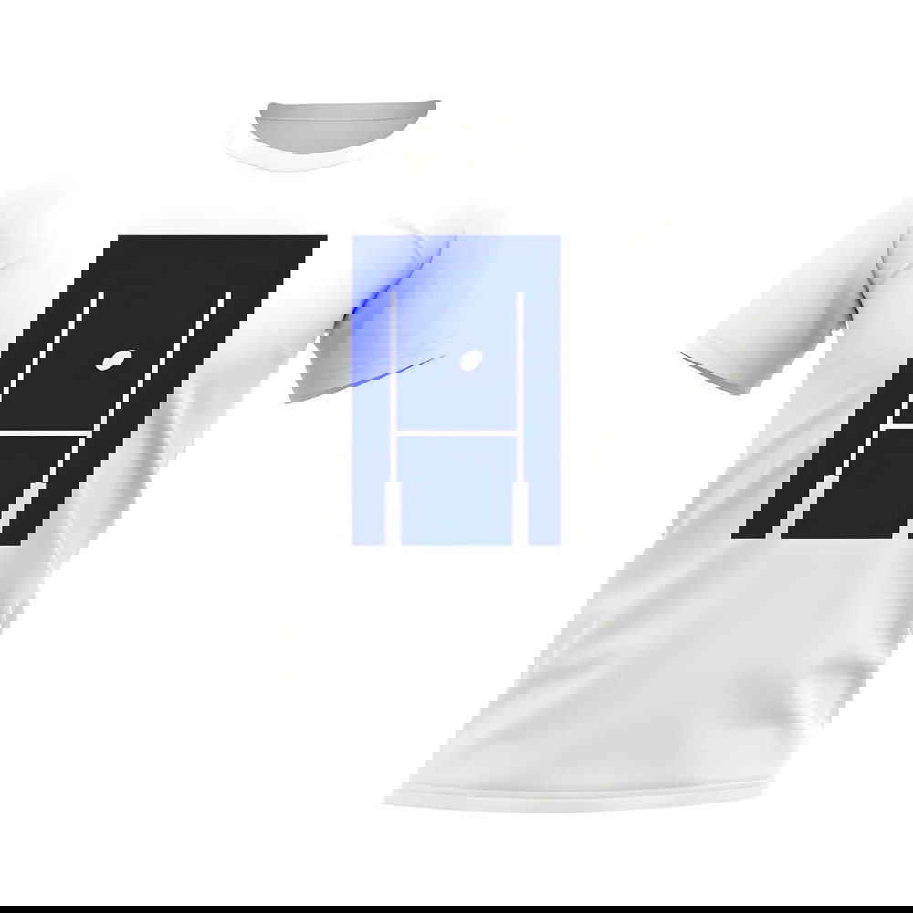 Between The Posts Blue Logo Rugby T-Shirt (White)