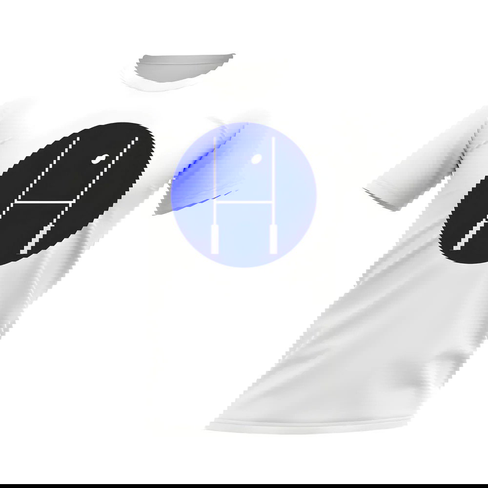 Between The Posts Blue Circle Rugby T-Shirt (White)
