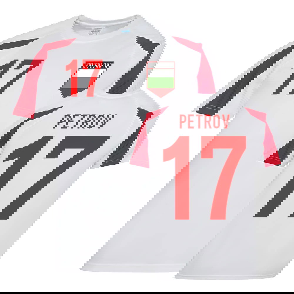 Martin Petrov Bulgaria Sports Training Jersey (White-Red)