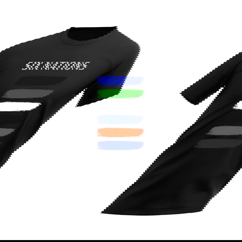 6 Nations Countries T-Shirt (Black)