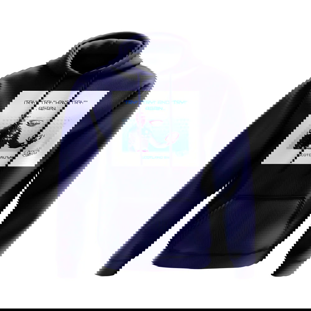 Try, Try and Try Again Finn Russell Scotland Hoody (Navy)