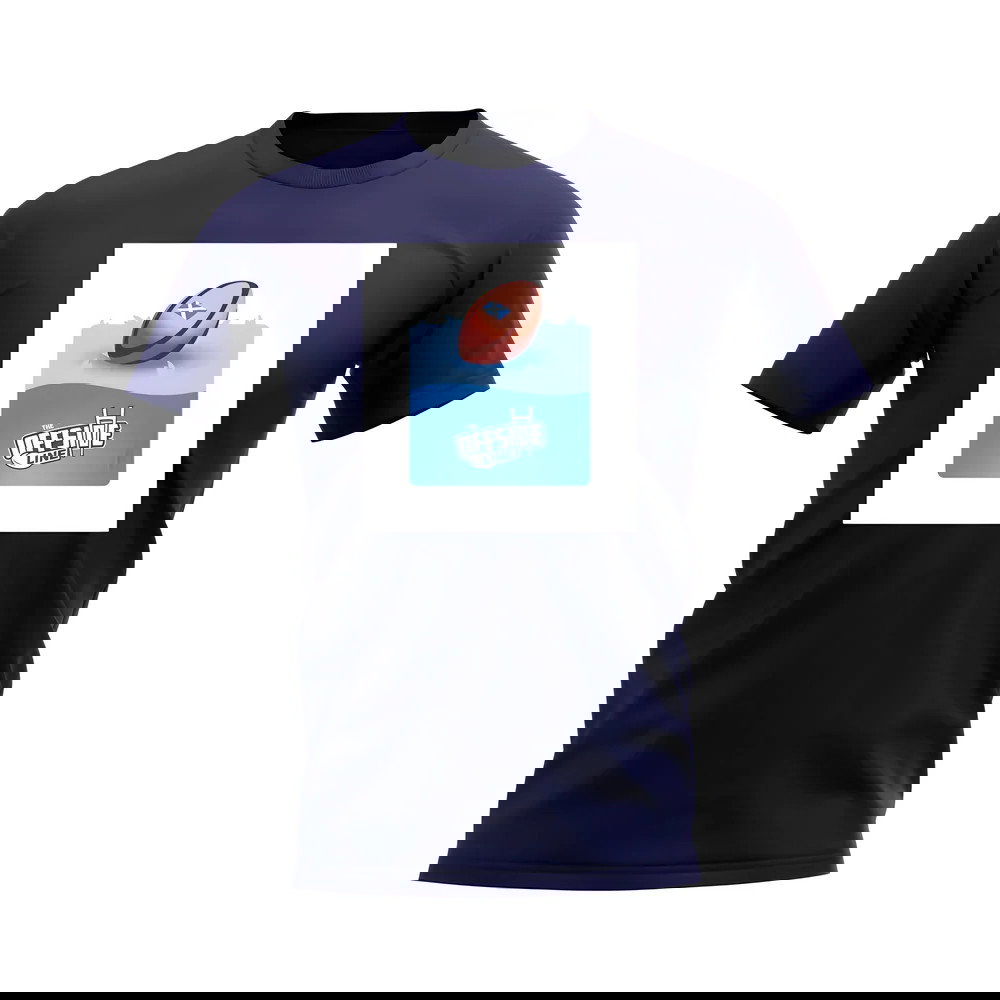 The Offside Line Scotland Rugby Pitch T-Shirt (Navy)