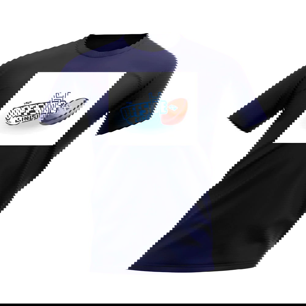 The Offside Line Rugby Ball Logo T-Shirt (Navy)