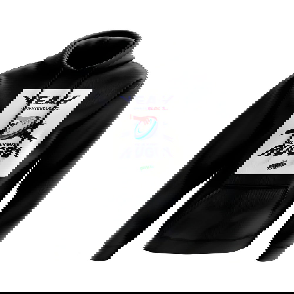 I Donate Blood Rugby Hoody (Black/White)