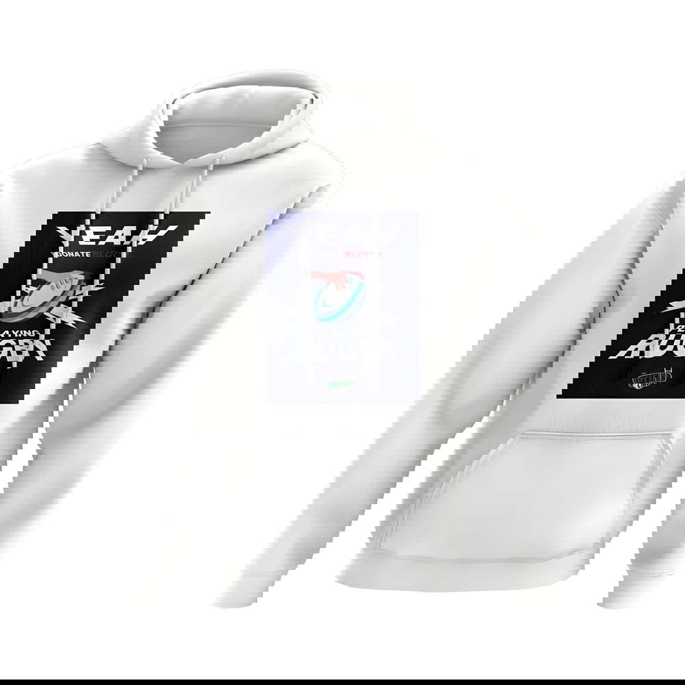 I Donate Blood Rugby Hoody (White/Navy)