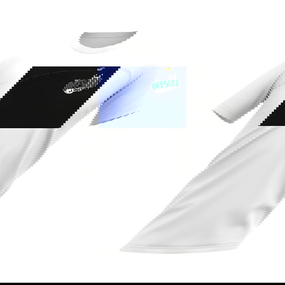 Rugby Ball Offside Line T-Shirt (White/Navy)