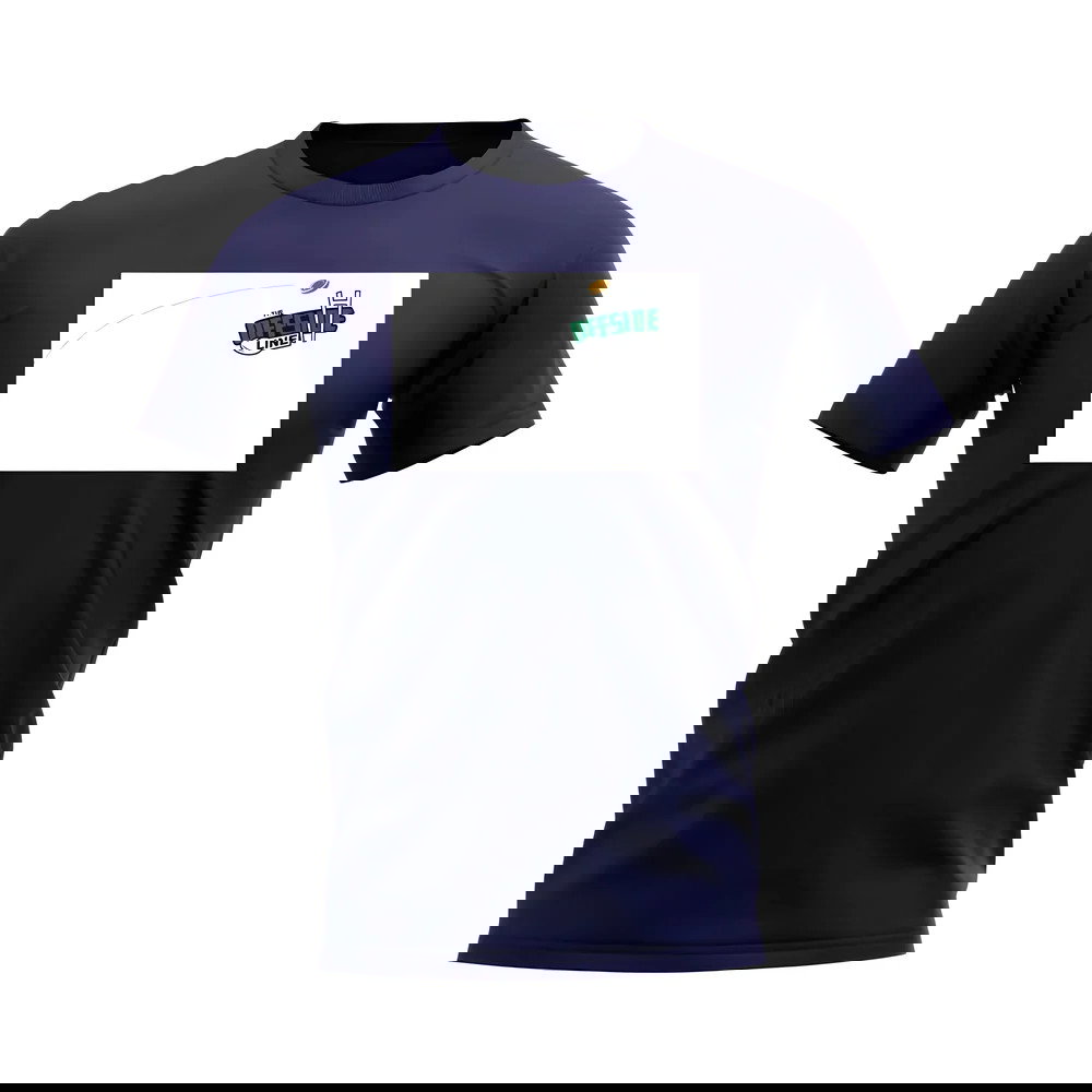 Rugby Ball Offside Line T-Shirt (Navy/White)