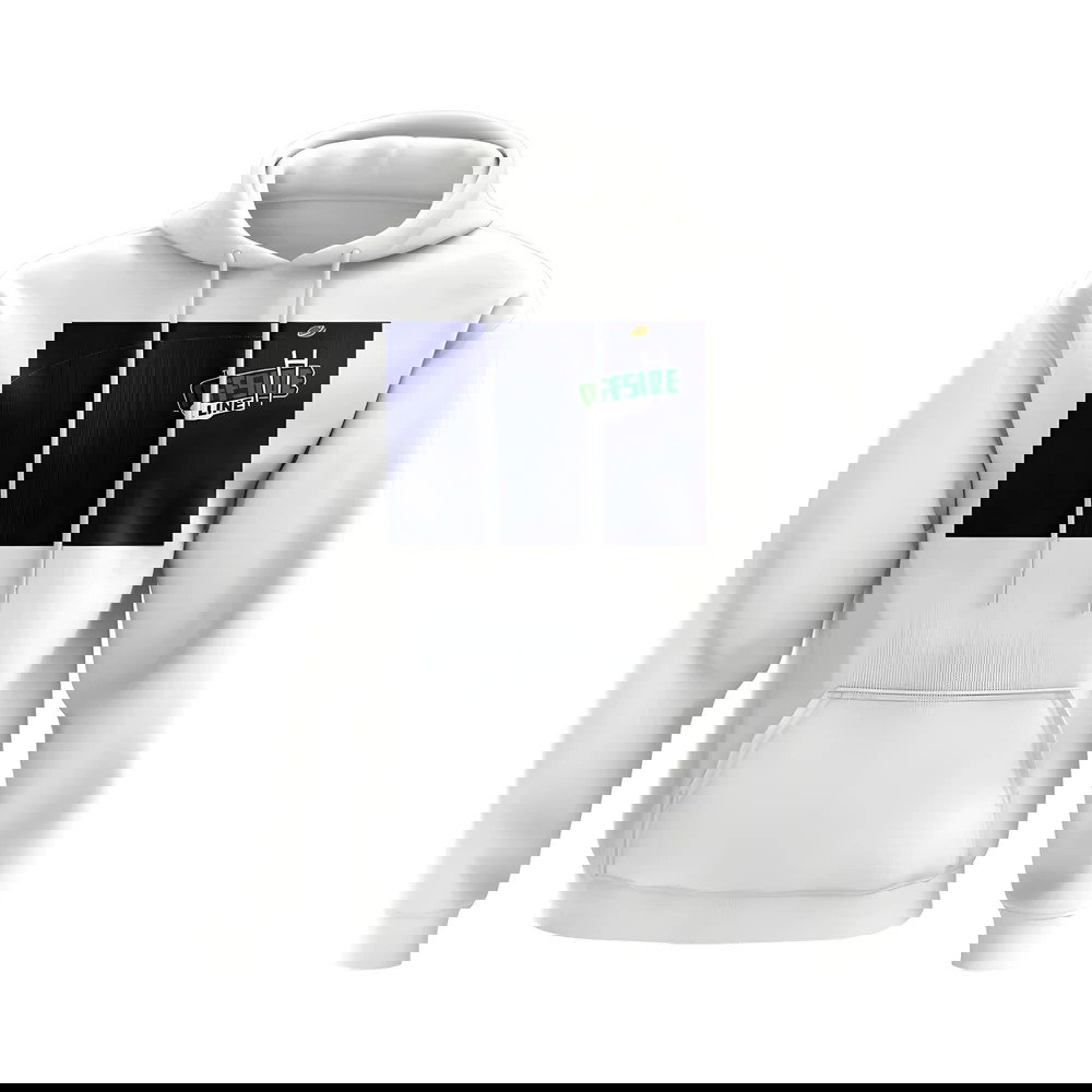 Rugby Ball Offside Line Hoody (White/Navy)