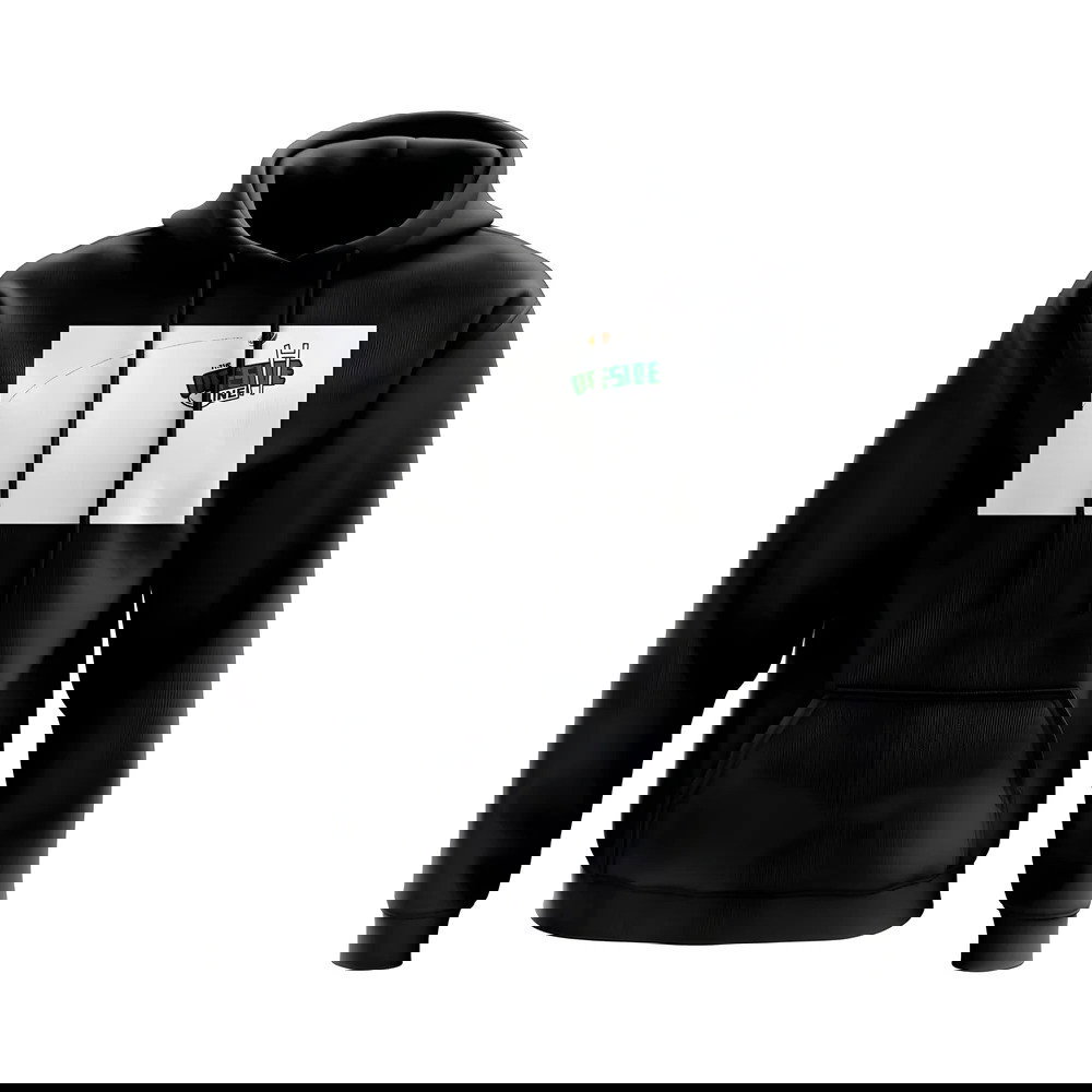 Rugby Ball Offside Line Hoody (Black/White)