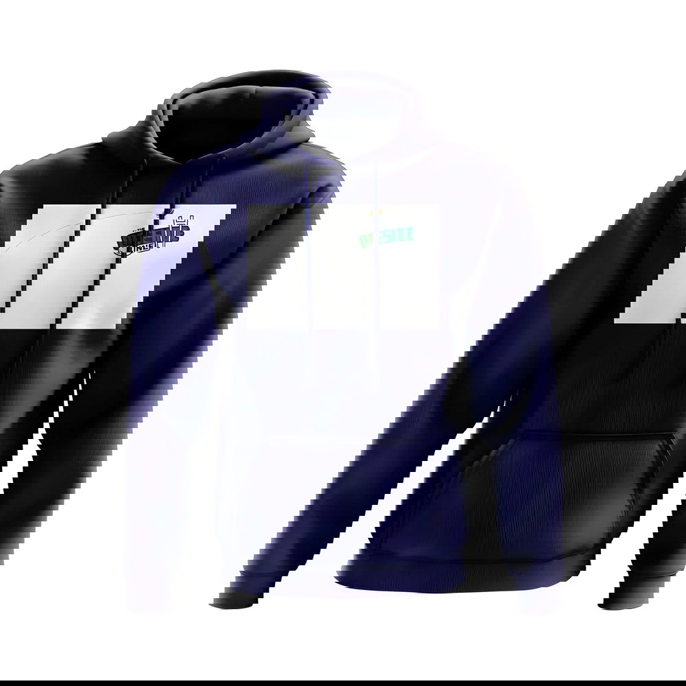 Rugby Ball Offside Line Hoody (Navy/White)