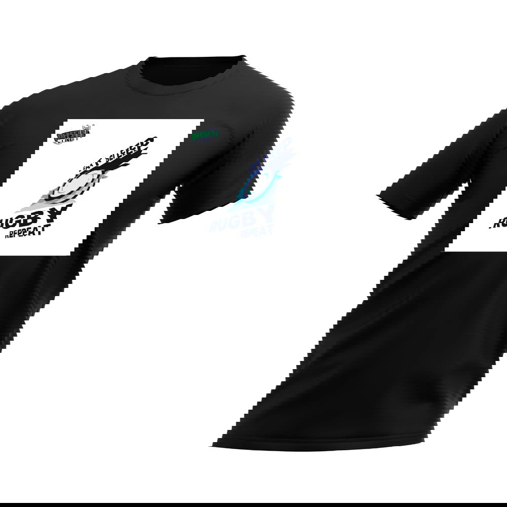 Eat, Sleep, Rugby Repeat T-Shirt - Version 3 (Black/White)