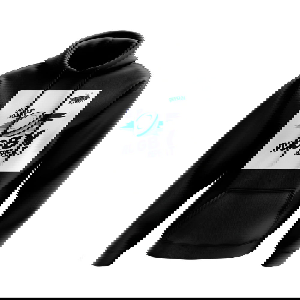 Eat, Sleep, Rugby Repeat Hoody - Version 5 (Black/White)