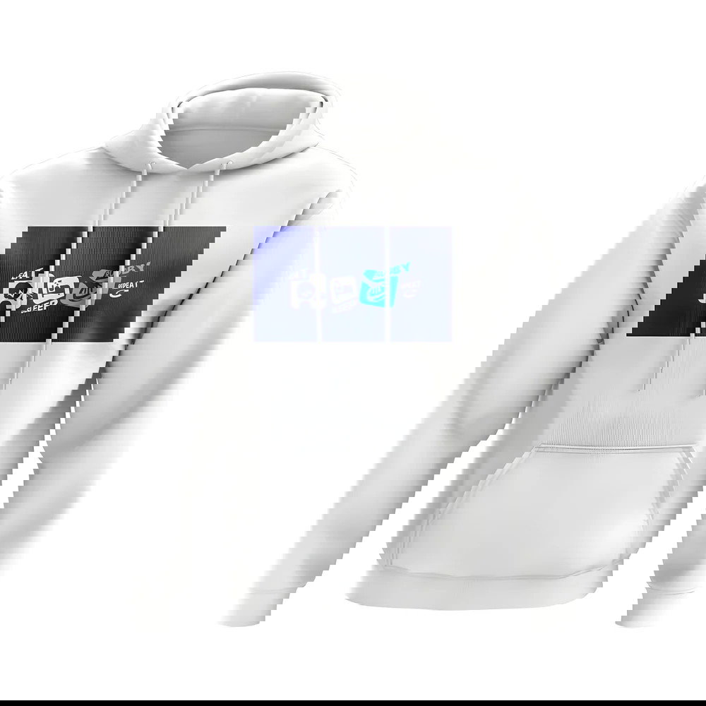 Eat, Sleep, Rugby Repeat Hoody - Version 10 (White/Blue)