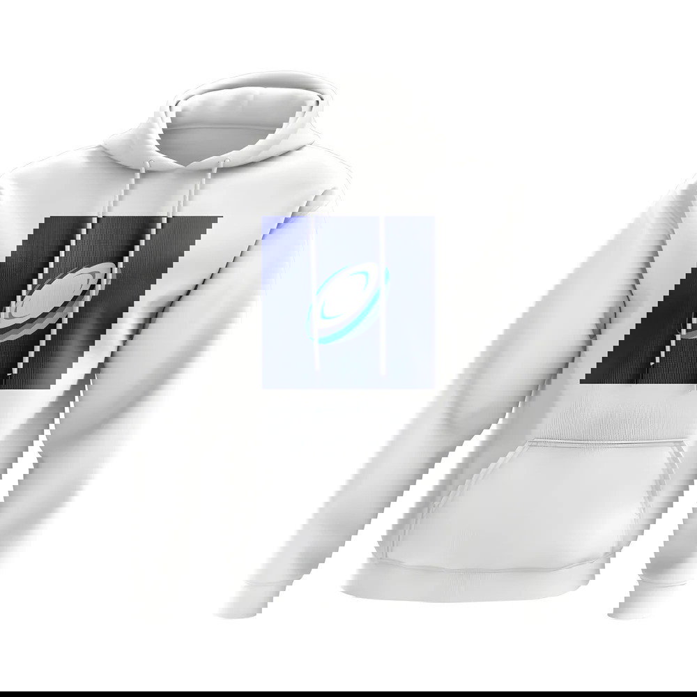 Rugby Ball Hoody (White/Blue)