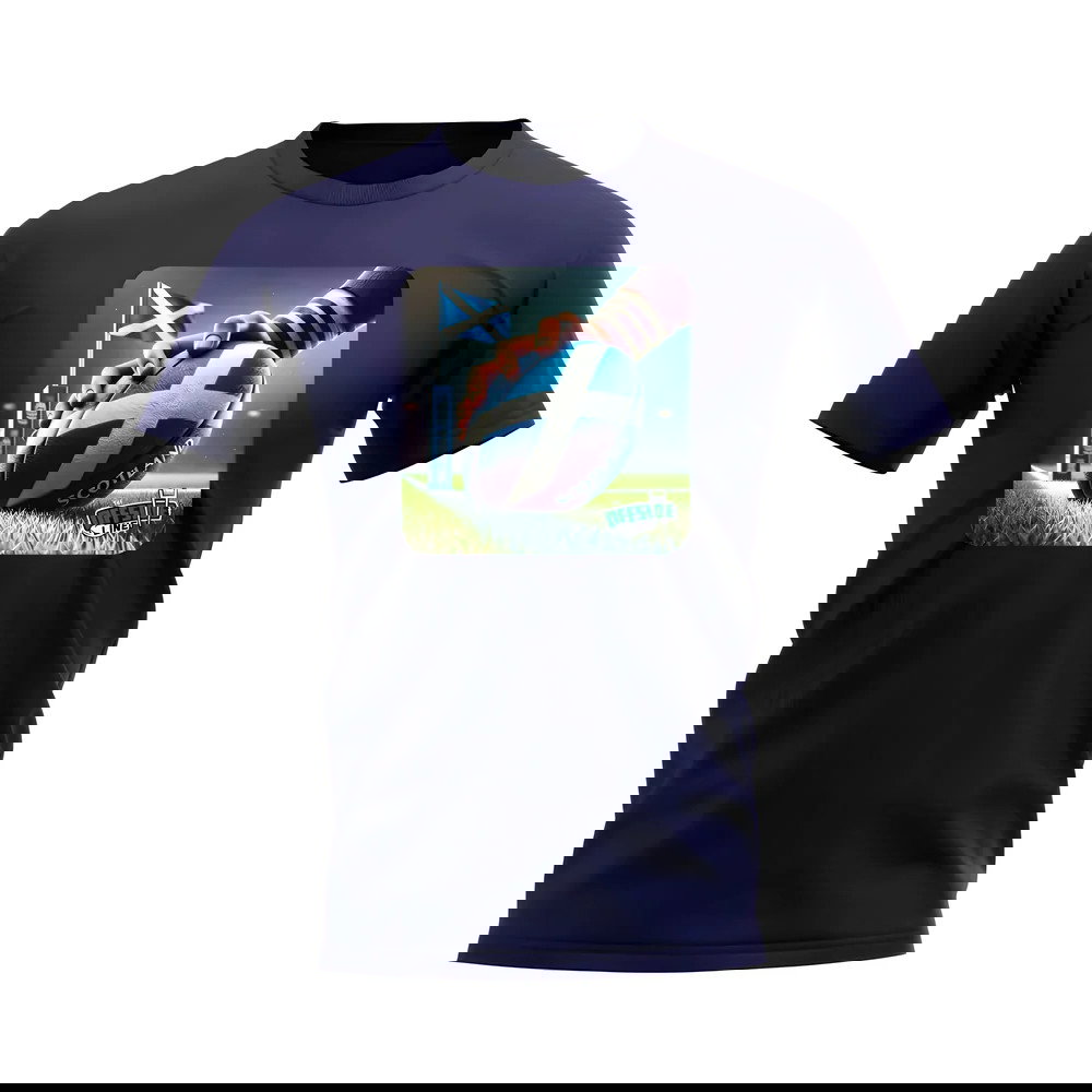 Scotland Rugby Try T-Shirt - Version 3 (Navy)