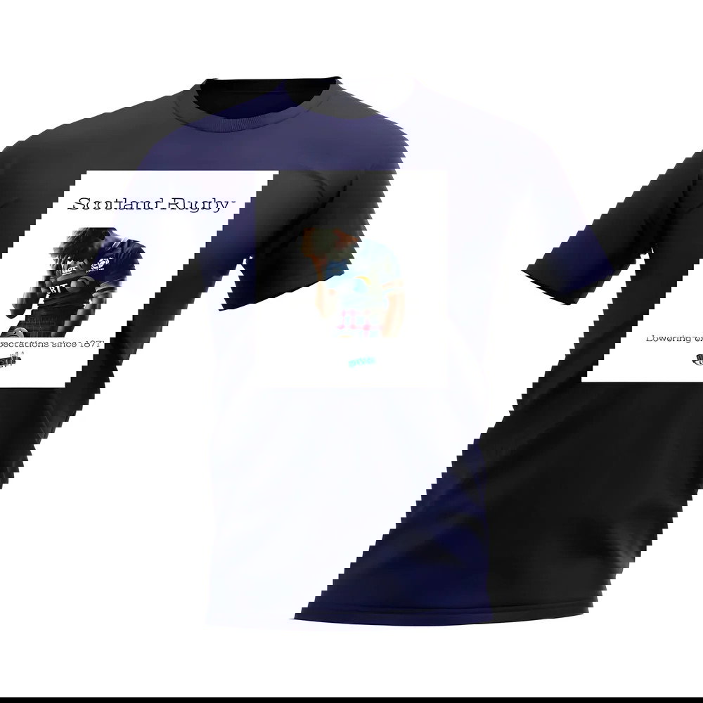 Scotland Expectations Rugby T-Shirt - Version 2 (Navy/White)