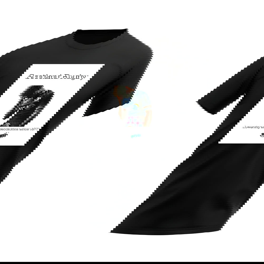 Scotland Expectations Rugby T-Shirt - Version 2 (Black/White)