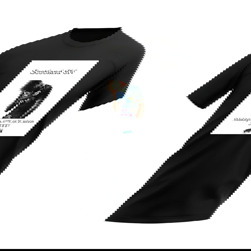 Scotland 2000 Rugby T-Shirt (Black/White)