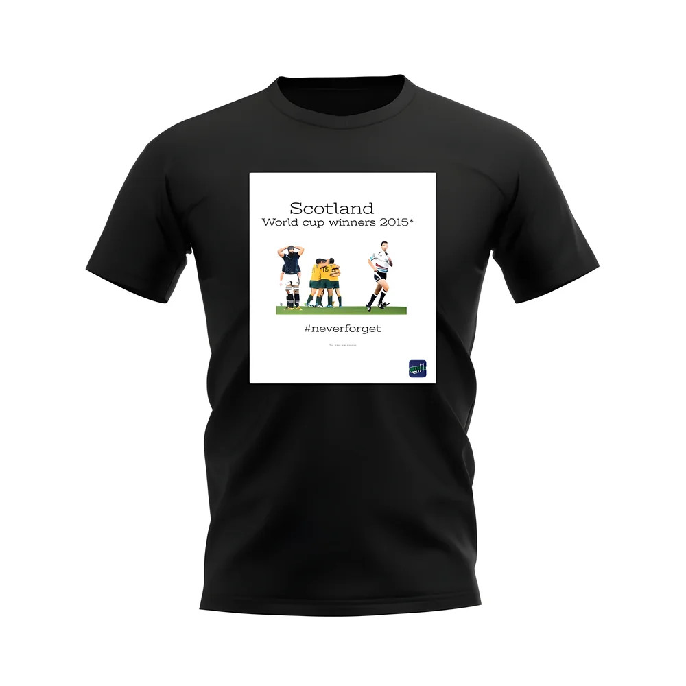 Scotland 2015 Rugby T-Shirt (Black/White)