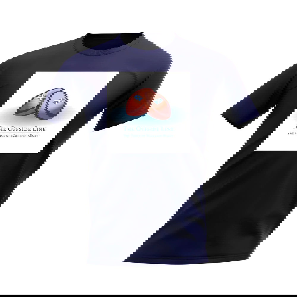 Scotland Offside Line Logo Rugby T-Shirt - Version 4 (Navy/White)