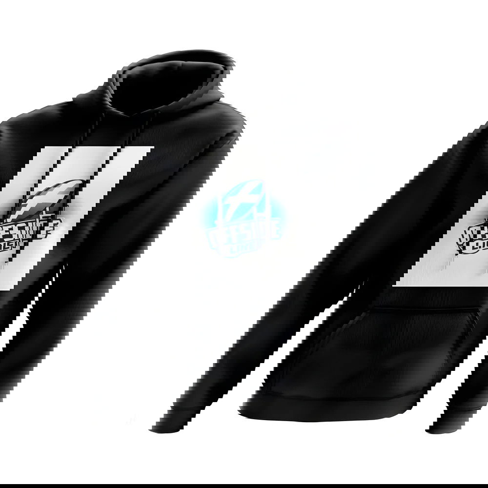 Scotland Offside Line Logo Rugby Hoody - Version 1 (Black/White)