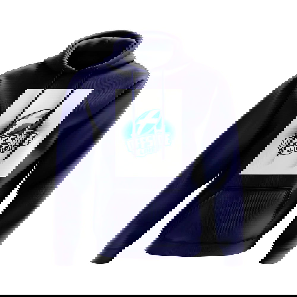 Scotland Offside Line Logo Rugby Hoody - Version 1 (Navy/White)