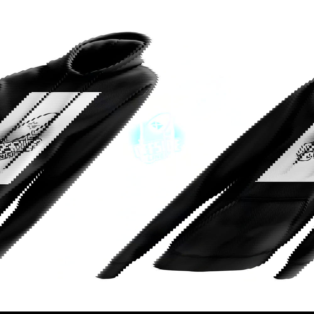 Scotland Offside Line Logo Rugby Hoody - Version 2 (Black/White)