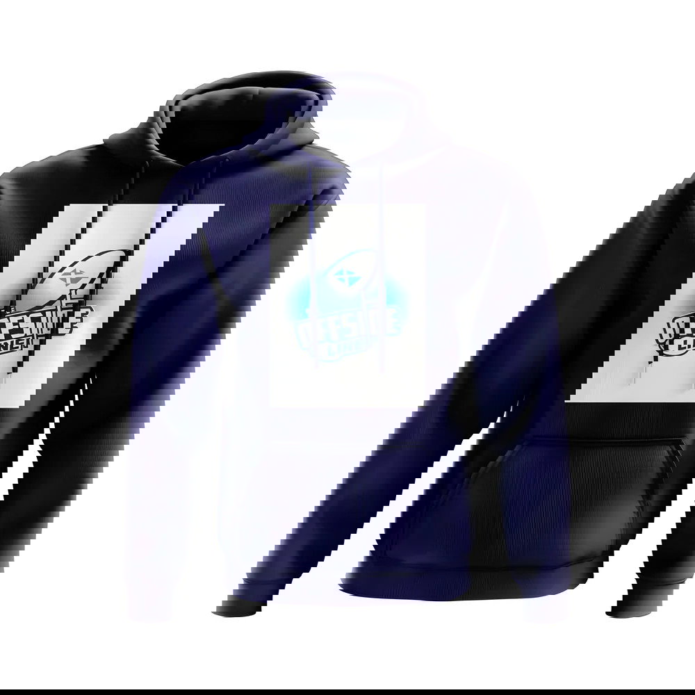 Scotland Offside Line Logo Rugby Hoody - Version 2 (Navy/White)