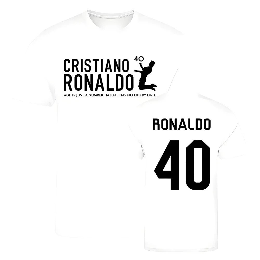 Cristiano Ronaldo at 40 Real Madrid T-Shirt (White)