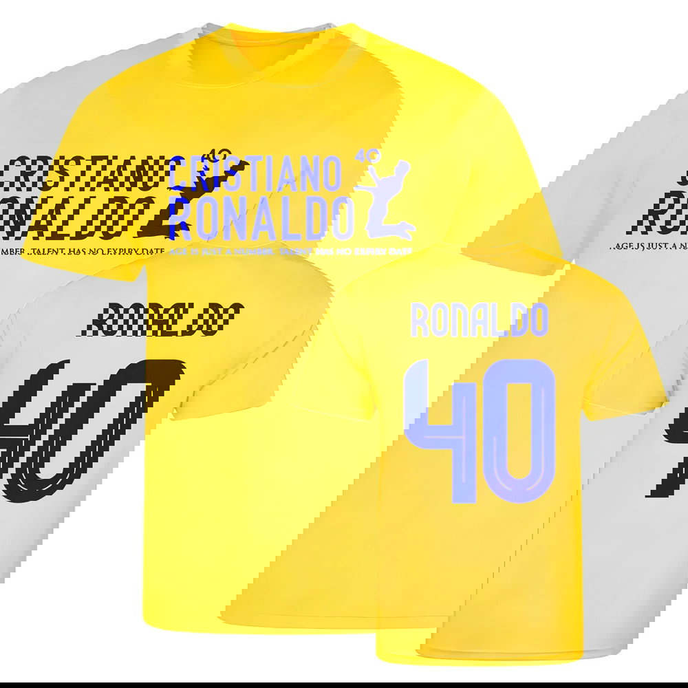 Cristiano Ronaldo at 40 Al-Nassr T-Shirt (Yellow)