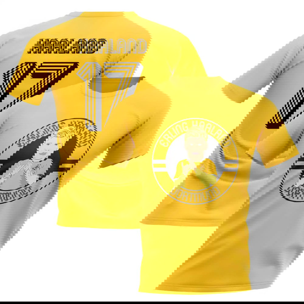 Erling Haaland Dortmund Illustration T-Shirt (Yellow)