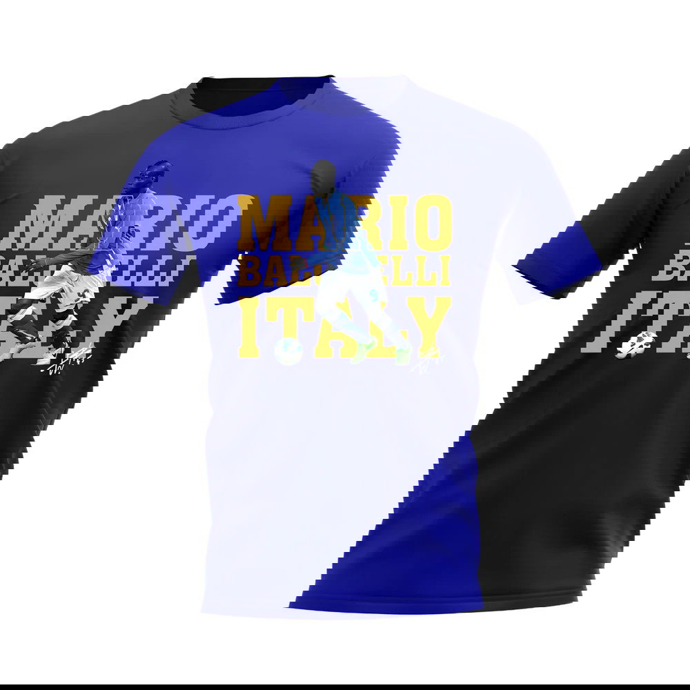 Mario Balotelli Italy Player Tee (Blue)