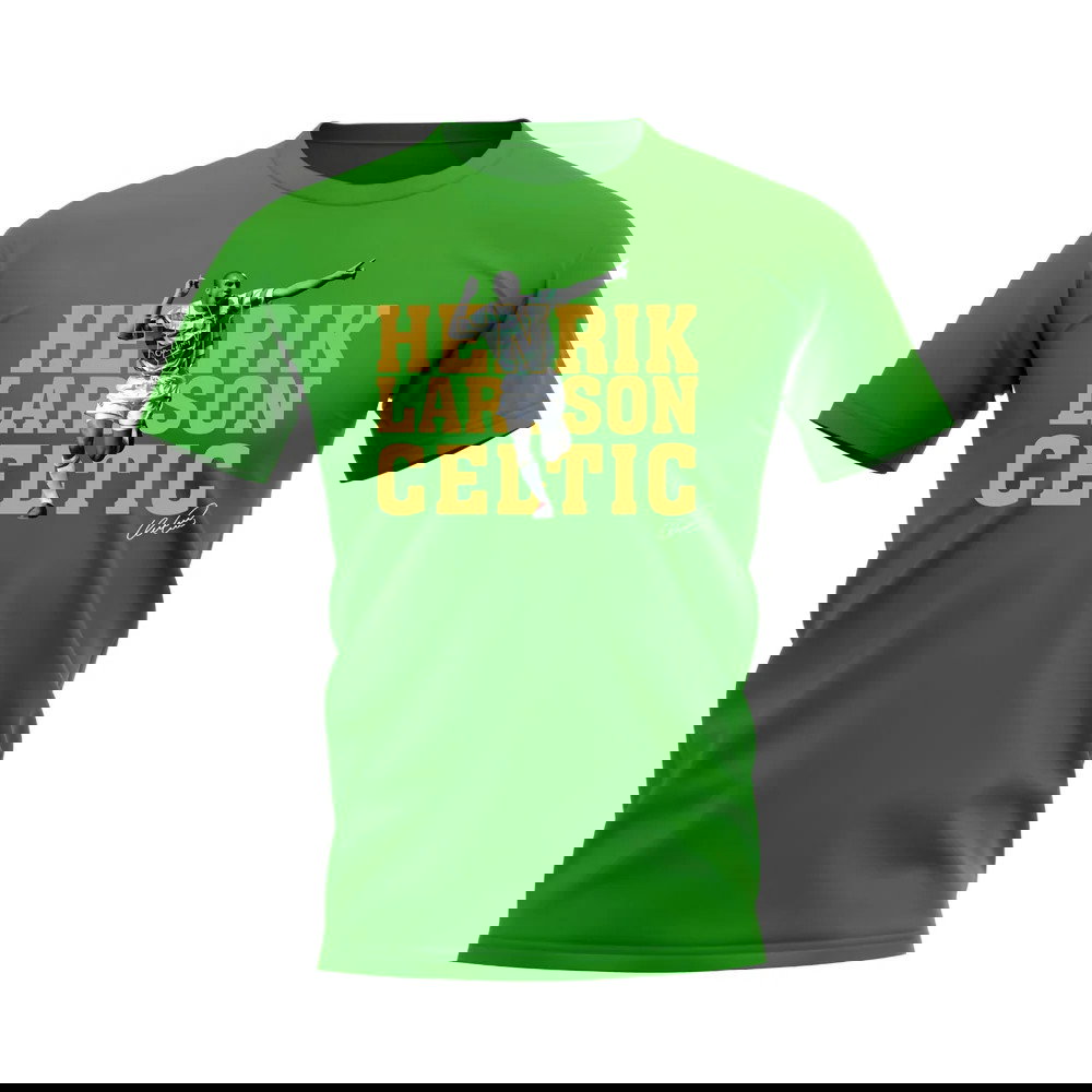 Henrik Larsson Celtic Player Tee (Green)