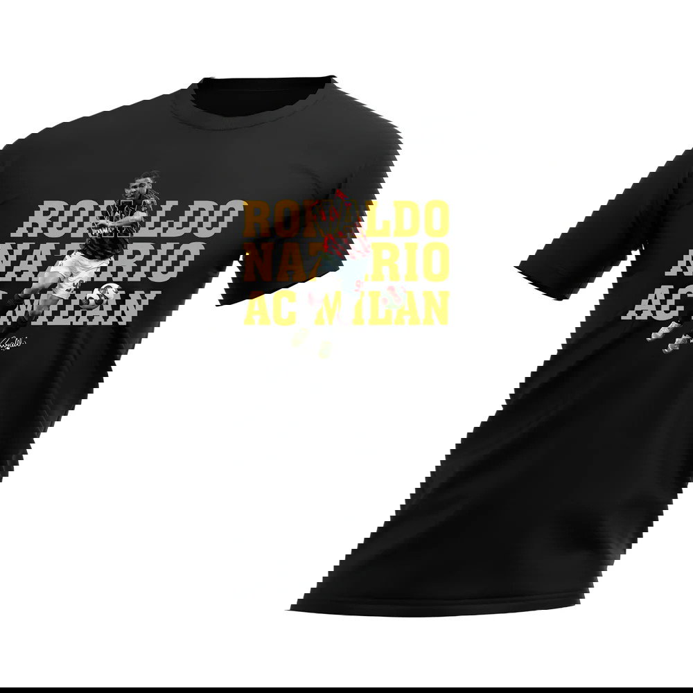 Ronaldo Nazario AC Milan Player Tee (Black)
