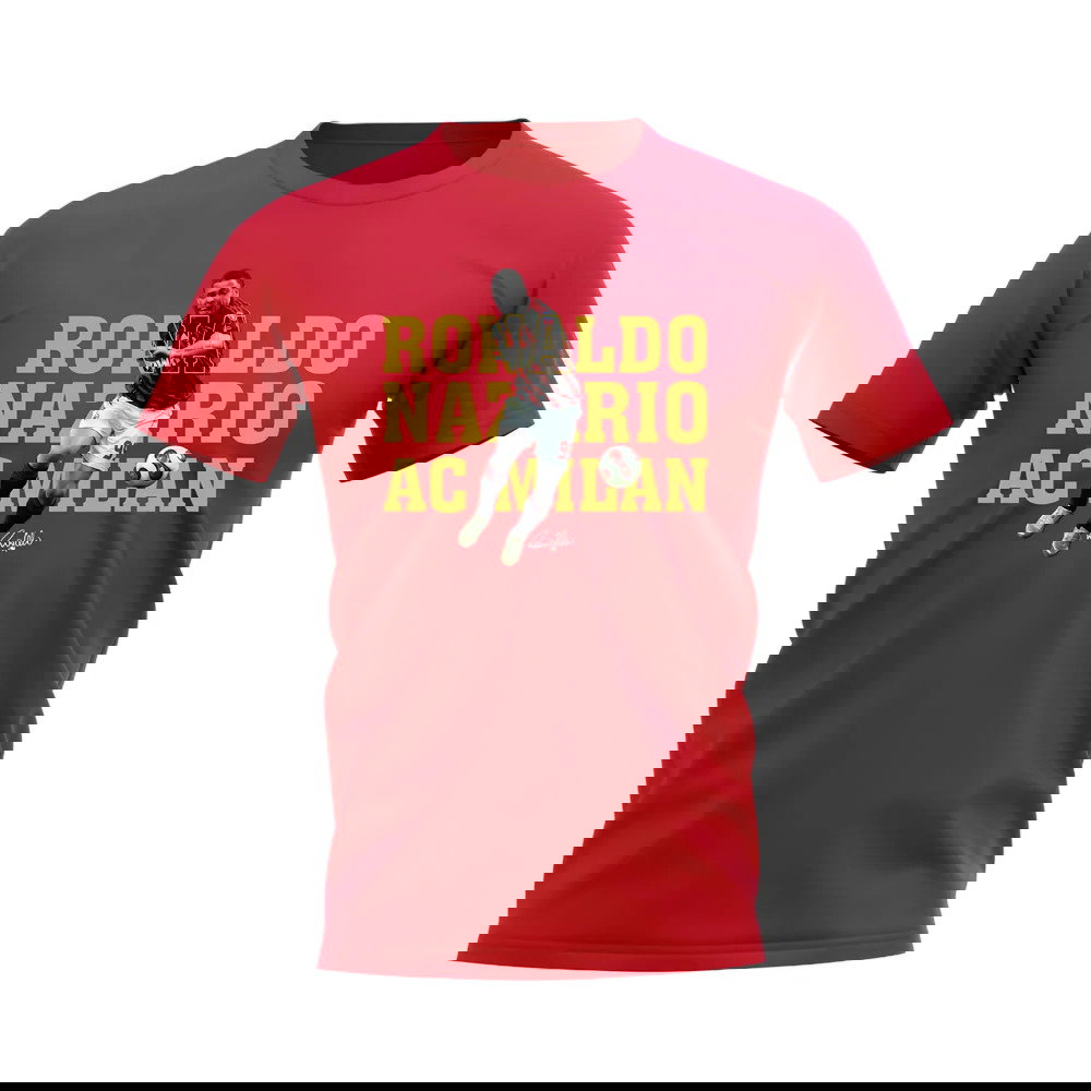 Ronaldo Nazario AC Milan Player Tee (Red)