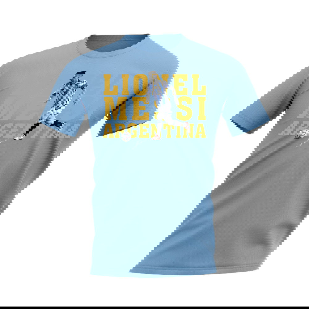 Lionel Messi Argentina Player Tee (Sky Blue)