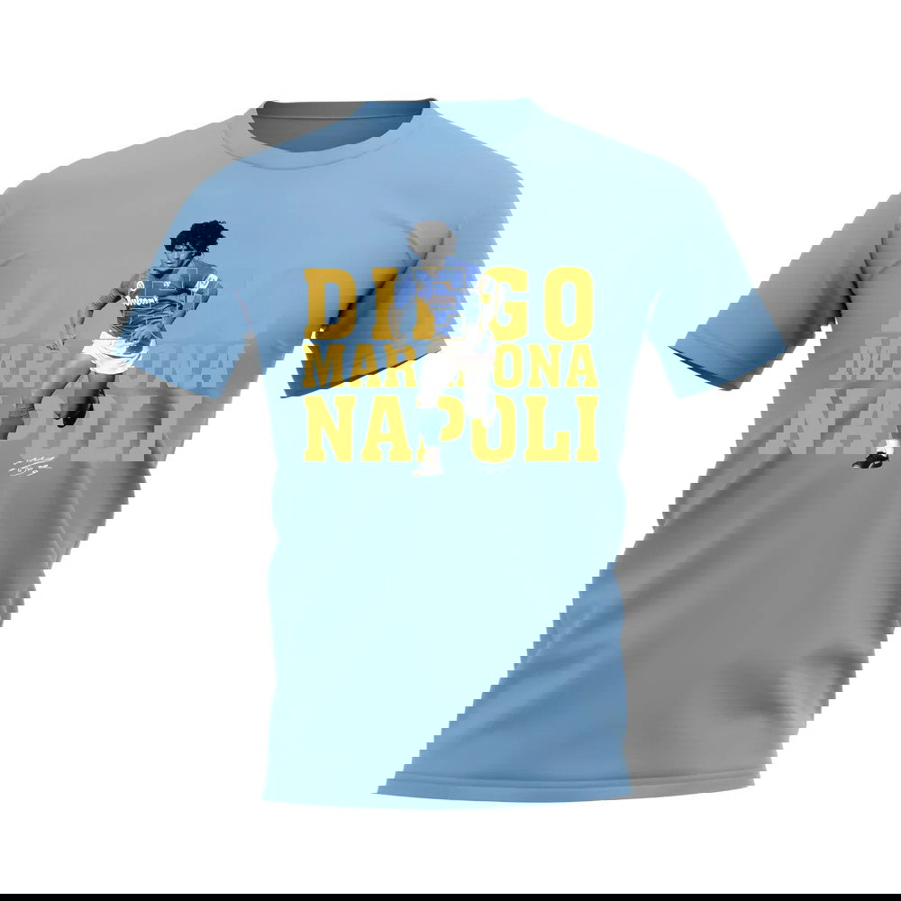 Diego Maradona Napoli Player Tee (Sky Blue)