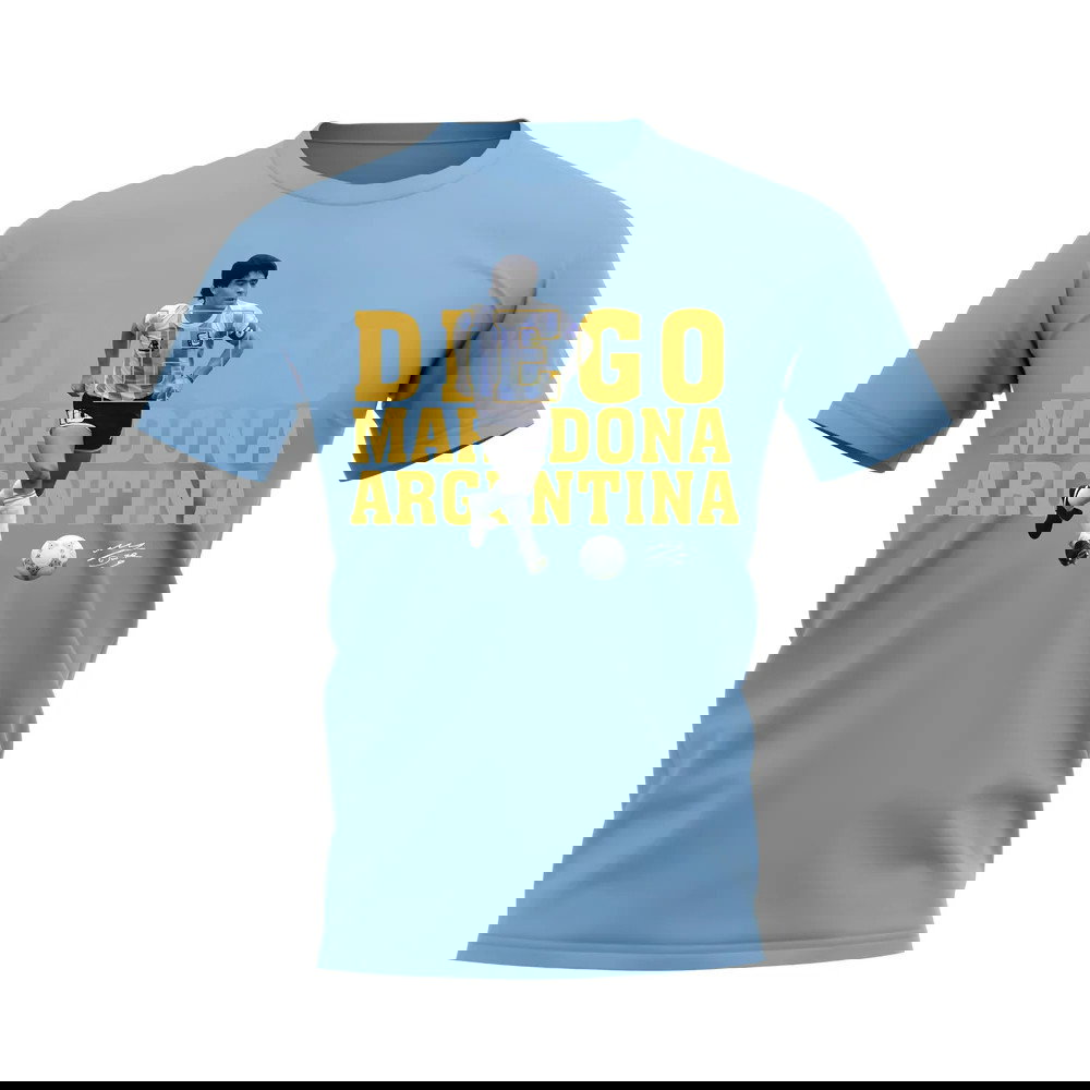 Diego Maradona Argentina Player Tee (Sky Blue)