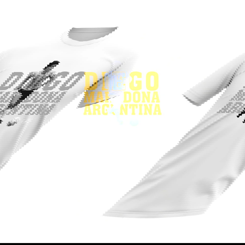 Diego Maradona Argentina Player Tee (White)
