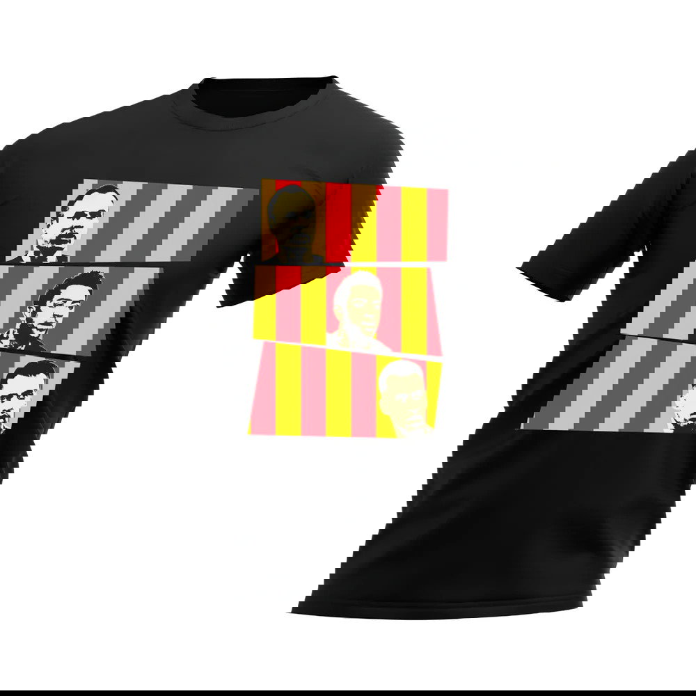 Iniesta Xavi Busquets Spain Trio T-Shirt (Black)