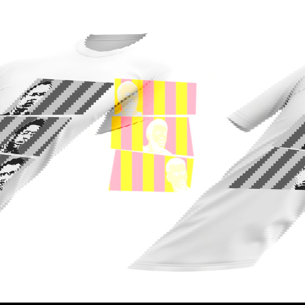 Iniesta Xavi Busquets Spain Trio T-Shirt (White)