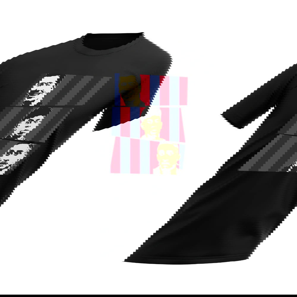 Lewandowski Lamine Yamal Raphinha Barcelona Trio T-Shirt (Black)