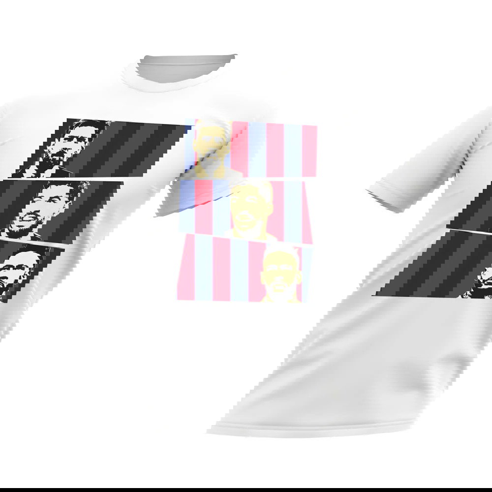 Messi Suarez Neymar MSN Barcelona Trio T-Shirt (White)