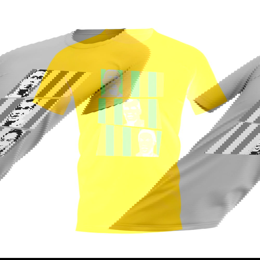Ronaldo Rivaldo Ronaldinho Brazil Trio T-Shirt (Yellow)