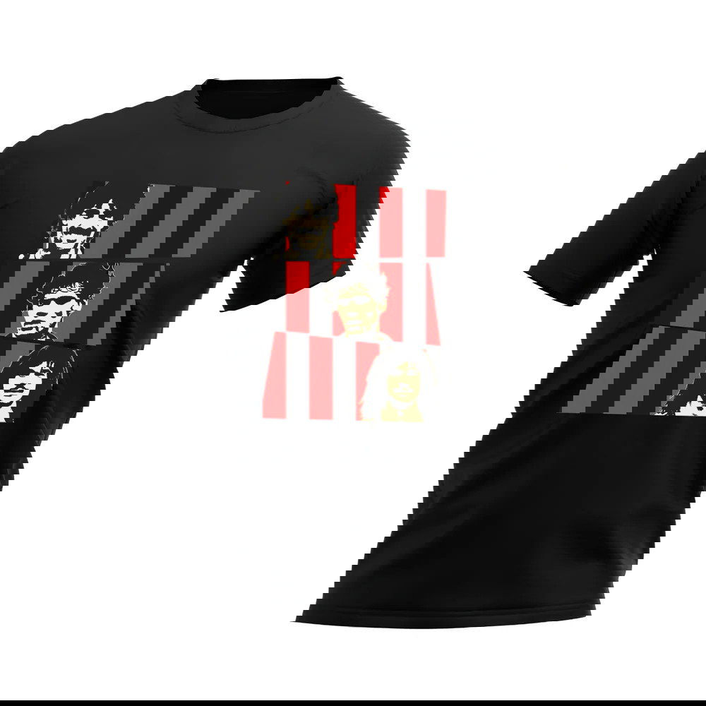 Van Basten Rijkaard Gullit AC Milan Trio T-Shirt (Black)