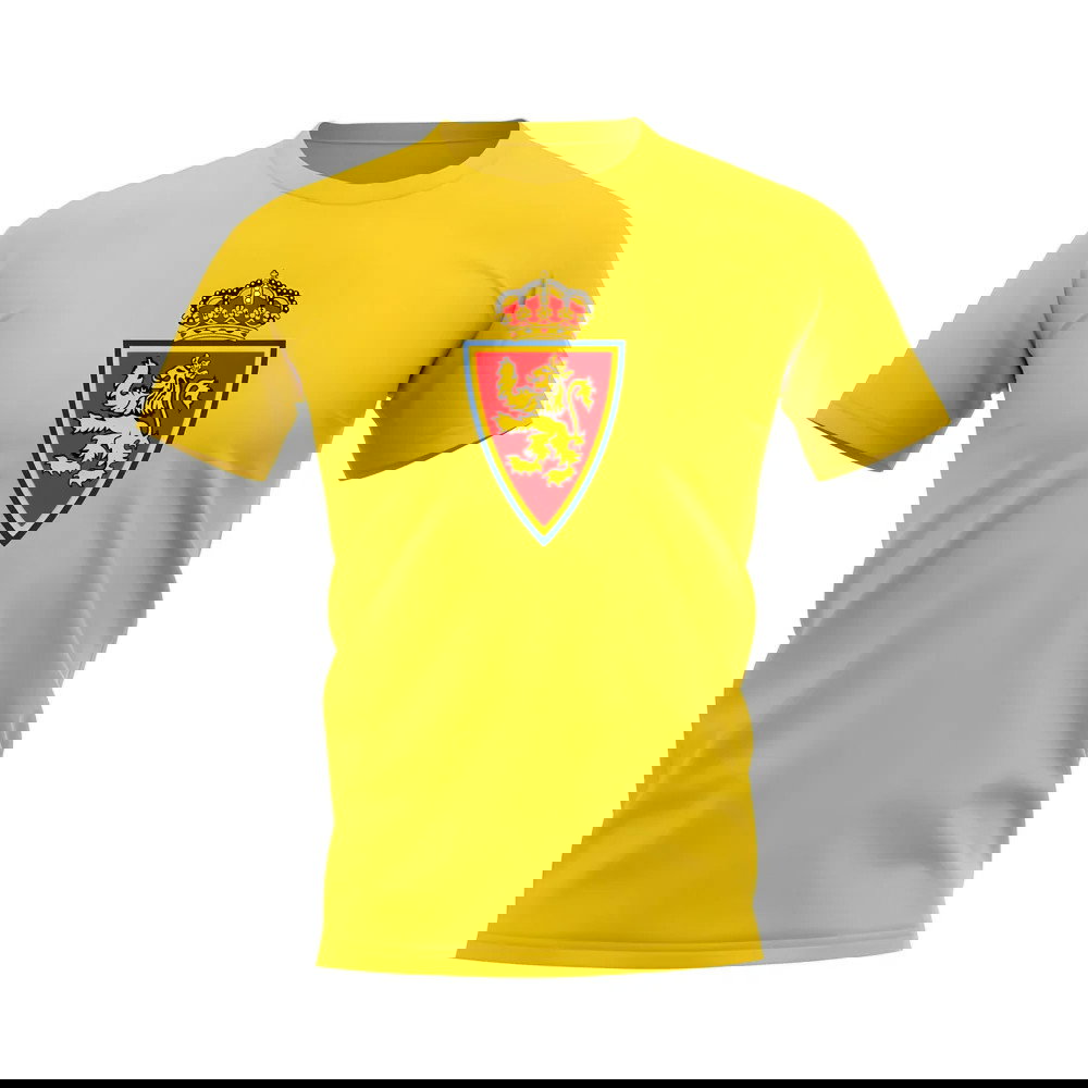Real Zaragoza Badge T-Shirt (Yellow)
