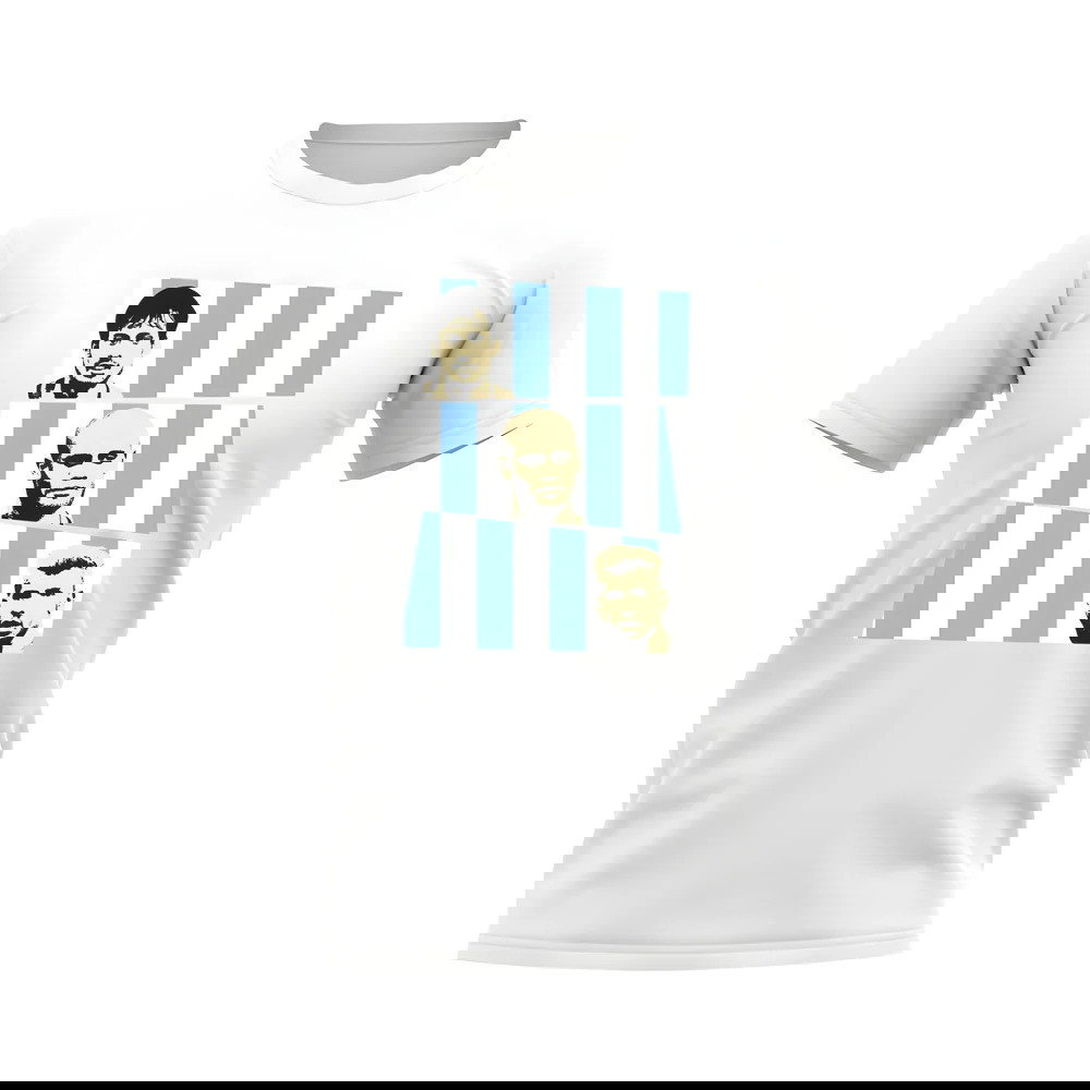 Silva Kompany Aguero Manchester City Trio T-Shirt (White)